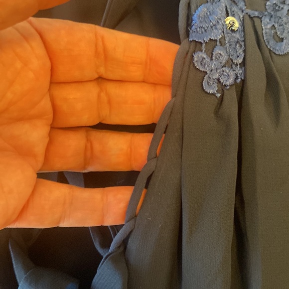 NWT MOB elegant sequined navy full length gown. 24 - Picture 8 of 16